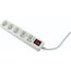  Steckdosenleisten as-Schwabe Steckdosenleiste 5-fach, 2m, weiß, H05VV-F 3G1,5, mit Flachstecker u. Schalter 12362496
