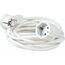  Verlängerung PVC 230V as-Schwabe PVC-Verlängerung mit Flachstecker 5m, H05VV-F 3G1,5, weiß, IP20 12361990