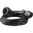  Verlängerung PVC 230V as-Schwabe PVC-Verlängerung mit Flachstecker 5m, H05VV-F 3G1,5, schwarz, IP20 12361986