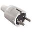  Steckvorrichtung 230V as-Schwabe PVC-Schutzkontakt-Stecker, grau, doppelter Schutzkontakt 12362591