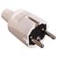  Steckvorrichtung 230V as-Schwabe PVC-Schutzkontakt-Stecker, weiß, doppelter Schutzkontakt 12362592