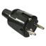  Steckvorrichtung 230V as-Schwabe PVC-Schutzkontakt-Stecker, schwarz, doppelter Schutzkontakt 12362593