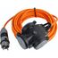  Verlängerung Polyurethan 230V as-Schwabe 3-fach SCHUKOultra Pro Verlängerungsleitung 10m, H07BQ-F 3G2,5, orange, IP54 12361941