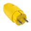  Steckvorrichtung 230V as-Schwabe Gummistecker, gelb, doppelter Schutzkontakt 12362585