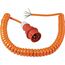  CEE Verlängerung PUR 400V as-Schwabe CEE Baustellen-Spiralleitung 5m, orange, H07BQ-F 5G2,5, mit CEE Stecker 400V/16A 12362052