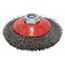  Clean for Metal Gewellte Pinselbürste für Winkelschleifer Bosch Kegelbürste, 100 mm, gewellter Stahldraht, für kleine Winkelschleifer 12377431