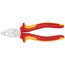  Kombizangen KNIPEX 03 06 180 Kombizange isoliert mit Mehrkomponenten-Hüllen, VDE-geprüft verchromt 180 mm 12380249