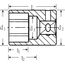  Steckschlüsseleinsatz 1/4'' 40 1/4" (6,3 mm) Steckschlüsseleinsatz SW. 4 mm L. 23 mm 12361253