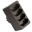  Multi-Stecker as-Schwabe Eurostecker 4-fach, schwarz, 230 V 12362481