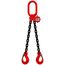  mit Standard-Aufhängering McBULL® 2-Strang-Kettengehänge, GK8, schwarz, 8 mm, 1 Meter, Typ1 12399538