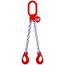 mit Standard-Aufhängering McBULL® 2-Strang-Kettengehänge, GK8, galv. verz., 8 mm, 1 Meter, Typ1"GV" 12399757
