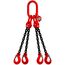  4-Strang-Kettengehänge, mit schwarz lackierter Kette mit Standard-Aufhängering McBULL® 4-Strang-Kettengehänge, GK8, schwarz, 6 mm, 1 Meter, Typ1 12399938
