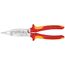  Abisolierwerkzeug KNIPEX 13 86 200 Elektro-Installationszange isoliert mit Mehrkomponenten-Hüllen, VDE-geprüft verchromt 200 mm 12380242