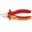  Schneidende Zangen KNIPEX 70 06 140 Seitenschneider isoliert mit Mehrkomponenten-Hüllen, VDE-geprüft verchromt 140 mm 12380297