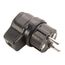  Steckvorrichtung 230V as-Schwabe Vollgummi-Winkelstecker, schwarz, schwere Ausführung 12362580