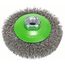  Clean for Inox Gewellte Pinselbürste für Winkelschleifer Bosch Kegelbürste, 100 mm, gewellter Draht, Edelstahl, für kleine Winkelschleifer 12377432