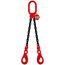  2-Strang-Kettengehänge, mit schwarz lackierter Kette mit Standard-Aufhängering McBULL® 2-Strang-Kettengehänge, GK8, schwarz, 10 mm, 1 Meter, Typ5 12399550