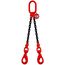  2-Strang-Kettengehänge, mit schwarz lackierter Kette mit Standard-Aufhängering McBULL® 2-Strang-Kettengehänge, GK8, schwarz, 13 mm, 1 Meter, Typ7 12399560