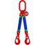  2-Strang mit Standard-Aufhängering McBULL® 2-Strang-Rundschlingengehänge, 1 Meter, 0-45° = 5600 kg/45-60°= 4000 kg, Typ4 12399445