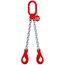  2-Strang-Kettengehänge, mit galvanisch verzinkter Kette mit Sonder-Aufhängering (für Kranhaken DIN 15401 Nr. 8) McBULL® 2-Strang-Kettengehänge, GK8, galv. verz., 8 mm, 1 Meter, Typ2K8GV 12399805