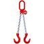  2-Strang-Kettengehänge, mit galvanisch verzinkter Kette mit Standard-Aufhängering McBULL® 2-Strang-Kettengehänge, GK8, galv. verz., 16 mm, 1 Meter, Typ3"GV" 12399783