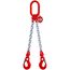  2-Strang-Kettengehänge, mit galvanisch verzinkter Kette mit Sonder-Aufhängering (für Kranhaken DIN 15401 Nr. 8) McBULL® 2-Strang-Kettengehänge, GK8, galv. verz., 6 mm, 1 Meter, Typ4K8GV 12399792