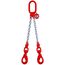  2-Strang-Kettengehänge, mit galvanisch verzinkter Kette mit Standard-Aufhängering McBULL® 2-Strang-Kettengehänge, GK8, galv. verz., 10 mm, 1 Meter, Typ7"GV" 12399771