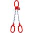  2-Strang-Kettengehänge, mit galvanisch verzinkter Kette mit Standard-Aufhängering McBULL® 2-Strang-Kettengehänge, GK8, galv. verz., 13 mm, 1 Meter, Typ8"GV" 12399780