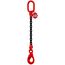  1-Strang-Kettengehänge, mit schwarz lackierter Kette mit Standard-Aufhängering McBULL® 1-Strang-Kettengehänge, GK8, schwarz, 10 mm, 1 Meter, Typ5 12400387