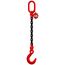 1-Strang-Kettengehänge, mit schwarz lackierter Kette mit Standard-Aufhängering McBULL® 1-Strang-Kettengehänge, GK8, schwarz, 8 mm, 1 Meter, Typ6 12400380