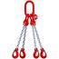  4-Strang-Kettengehänge, mit galvanisch verzinkter Kette mit Sonder-Aufhängering (für Kranhaken DIN 15401 Nr. 8) McBULL® 4-Strang-Kettengehänge, GK8, galv. verz., 8 mm, 1 Meter, Typ1K8"GV" 12400313