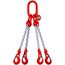  4-Strang-Kettengehänge, mit galvanisch verzinkter Kette mit Standard-Aufhängering McBULL® 4-Strang-Kettengehänge, GK8, galv. verz., 16 mm, 1 Meter, Typ4"GV" 12400246