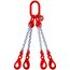  4-Strang-Kettengehänge, mit galvanisch verzinkter Kette mit Sonder-Aufhängering (für Kranhaken DIN 15401 Nr. 16) McBULL® 4-Strang-Kettengehänge, GK8, galv. verz., 8 mm, 1 Meter, Typ5K16"GV" 12400160