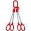  4-Strang-Kettengehänge, mit galvanisch verzinkter Kette mit Standard-Aufhängering McBULL® 4-Strang-Kettengehänge, GK8, galv. verz., 13 mm, 1 Meter, Typ8"GV" 12400242