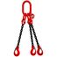  3-Strang-Kettengehänge, mit schwarz lackierter Kette mit Standard-Aufhängering McBULL® 3-Strang-Kettengehänge, GK8, schwarz, 26 mm, 1 Meter, Typ1 12400952