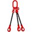  3-Strang-Kettengehänge, mit schwarz lackierter Kette mit Standard-Aufhängering McBULL® 3-Strang-Kettengehänge, GK8, schwarz, 8 mm, 1 Meter, Typ2 12400910
