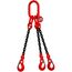  3-Strang-Kettengehänge, mit schwarz lackierter Kette mit Standard-Aufhängering McBULL® 3-Strang-Kettengehänge, GK8, schwarz, 6 mm, 1 Meter, Typ4 12400897