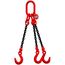  3-Strang-Kettengehänge, mit schwarz lackierter Kette mit Standard-Aufhängering McBULL® 3-Strang-Kettengehänge, GK8, schwarz, 8 mm, 1 Meter, Typ6 12400914