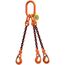  3-Strang-Kettengehänge, mit PAS-Kette mit Sonder-Aufhängering (für Kranhaken DIN 15401 Nr. 25) McBULL® 3-Strang-Kettengehänge, GK10, PAS-Kette, 8 mm, 1 Meter, Typ4K25 12402307