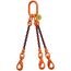  3-Strang-Kettengehänge, mit PAS-Kette mit Sonder-Aufhängering (für Kranhaken DIN 15401 Nr. 25) McBULL® 3-Strang-Kettengehänge, GK10, PAS-Kette, 8 mm, 1 Meter, Typ7K25 12402310