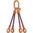  4-Strang-Kettengehänge, mit PAS-Kette mit Sonder-Aufhängering (für Kranhaken DIN 15401 Nr. 25) McBULL® 4-Strang-Kettengehänge, GK10, PAS-Kette, 8 mm, 1 Meter, Typ2K25 12402494