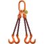  4-Strang-Kettengehänge, mit PAS-Kette mit Sonder-Aufhängering (für Kranhaken DIN 15401 Nr. 25) McBULL® 4-Strang-Kettengehänge, GK10, PAS-Kette, 7 mm, 1 Meter, Typ3K25 12402487