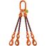  4-Strang-Kettengehänge, mit PAS-Kette mit Sonder-Aufhängering (für Kranhaken DIN 15401 Nr. 25) McBULL® 4-Strang-Kettengehänge, GK10, PAS-Kette, 6 mm, 1 Meter, Typ7K25 12402483
