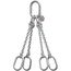  4-Strang-Kettengehänge mit Standard-Aufhängering McBULL® 4-Strang-Kettengehänge, GK6 (INOX), 8 mm, 1 Meter, Typ8 12402943