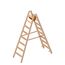  Layher Steigtechnik Leitern Layher Holzstehleiter mit 8 Stufen; Holzleiter mit 80mm breiten Stufen, beidseitig begehbar; Länge 2,12 m 12405467