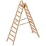  Layher Steigtechnik Leitern Layher Holzstehleiter mit 10 Stufen; Holzleiter mit 80mm breiten Stufen, beidseitig begehbar; Länge 2,62 m 12405449