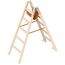  Leitern Holzstehleiter 5 Sprossen aus stabilem Holz mit 2x5 Sprossen; beidseitig begehbar; klappbar; Länge 1.50 m 12405374