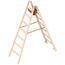  Layher Steigtechnik Leitern Holzstehleiter 7 Sprossen aus stabilem Holz mit 2x7 Sprossen; beidseitig begehbar; klappbar; Länge 2.10 m 12405375