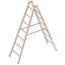  Layher Steigtechnik Leitern Sprossenstehleiter TOPIC 7 Sprossen, Aluminiumleiter 2x7 Sprossen, beidseitig begehbar, klappbar, Länge 2.10 m 12405445