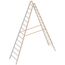  Layher Steigtechnik Leitern Sprossenstehleiter TOPIC 14 Sprossen, Aluminiumleiter 2x14 Sprossen, beidseitig begehbar, klappbar, Länge 4.10 m 12405351